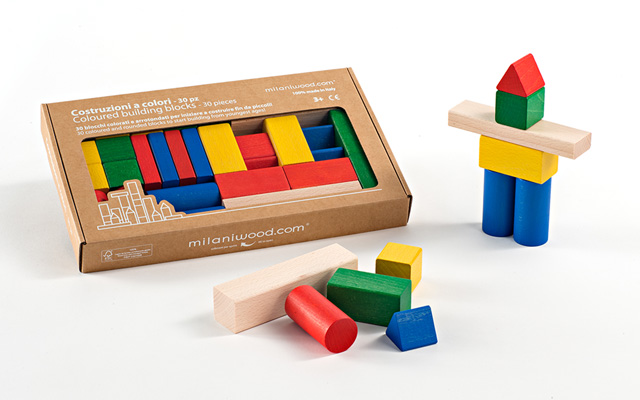 Colored Building Blocks (30 Pieces)